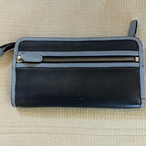 Blue Coach Leather Wallet